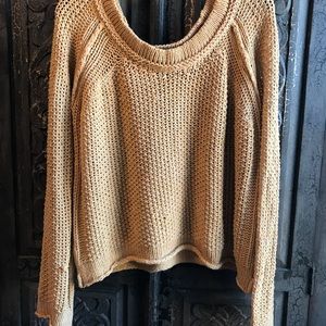 Free People crochet sweater size medium.